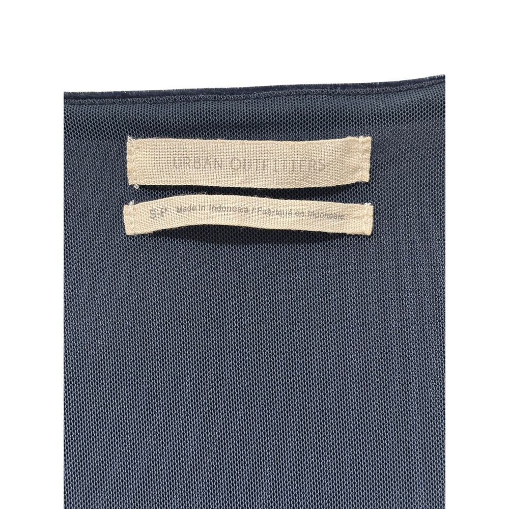 Urban Outfitters Velvet Wrap Romper Navy Blue Long Sleeve Women’s Small Party - Picture 4 of 11